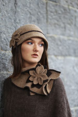 Petal Cloche Hat HAT27-1 Linda Wilson Knitwear Irish Designer Limerick