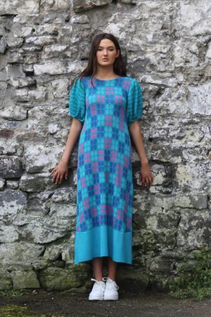 Retro Petal Dress 1 Linda Wilson Irish Knitwear Designer Limerick