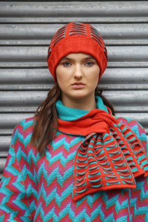 Upside Down Pocket Pull Through Scarf 1 Linda Wilson Irish Knitwear Designer Limerick