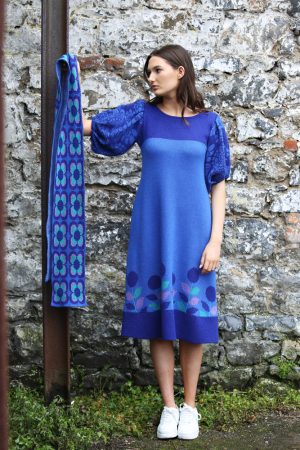 Vintage Tulip Dress 1 Linda Wilson Irish Knitwear Designer Limerick